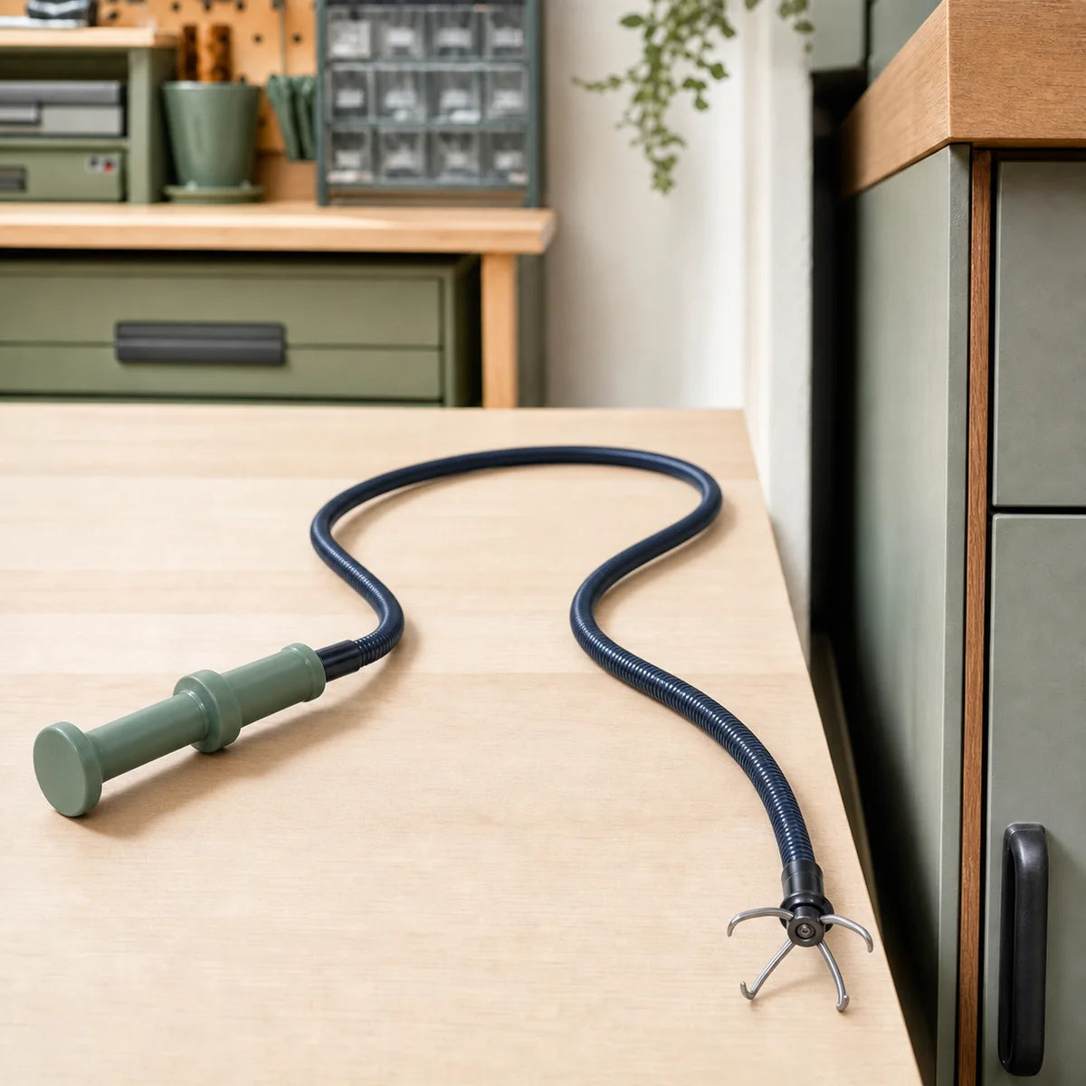 PIMOVO flexible grabber tool with connected four-prong claw