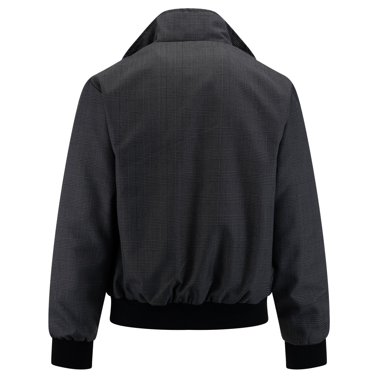 Miesten ruudullinen Harrington-takki – tummanharmaa ruutu