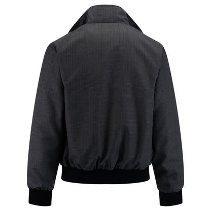 Miesten ruudullinen Harrington-takki – tummanharmaa ruutu