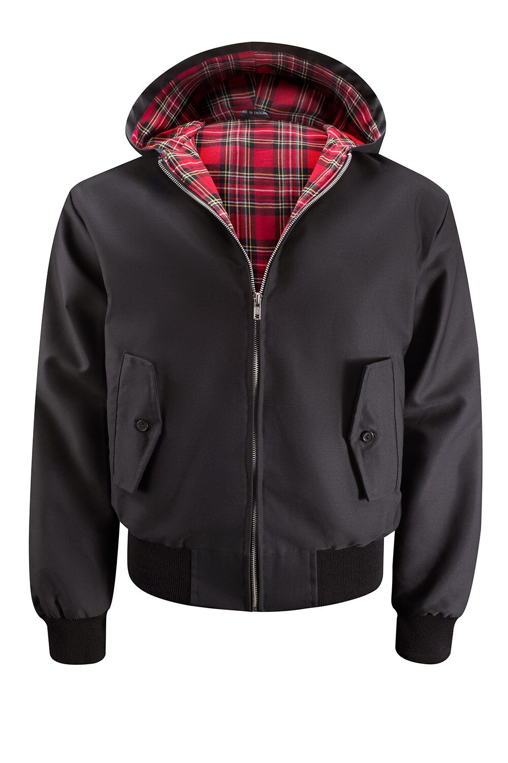 Miesten hupullinen Harrington-takki – musta