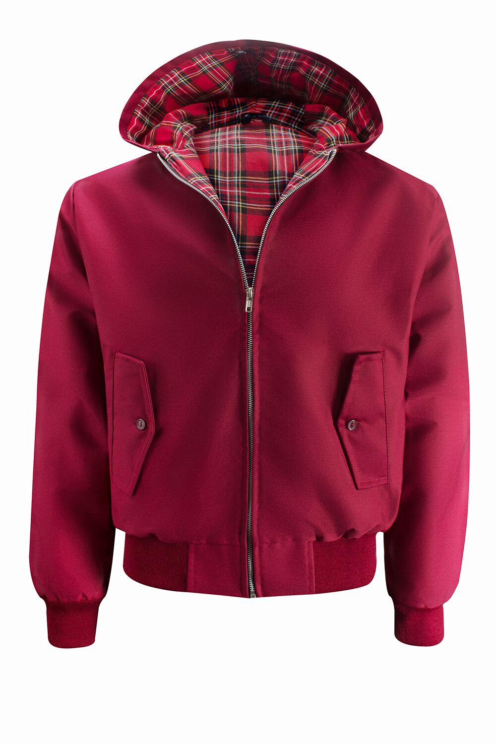 Miesten hupullinen Harrington-takki – viininpunainen