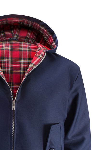 Miesten hupullinen Harrington-takki – laivastonsininen