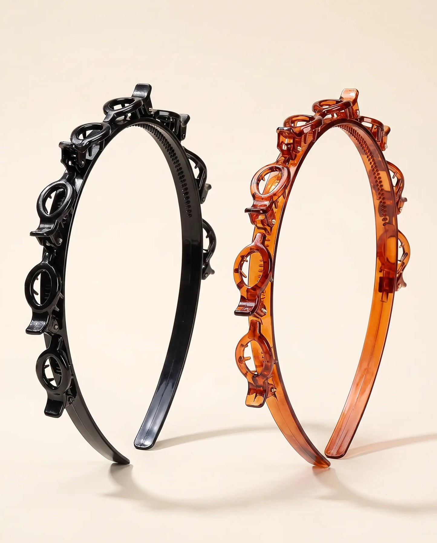 PIMOVO ClipStyle headbands in black and tortoiseshell brown